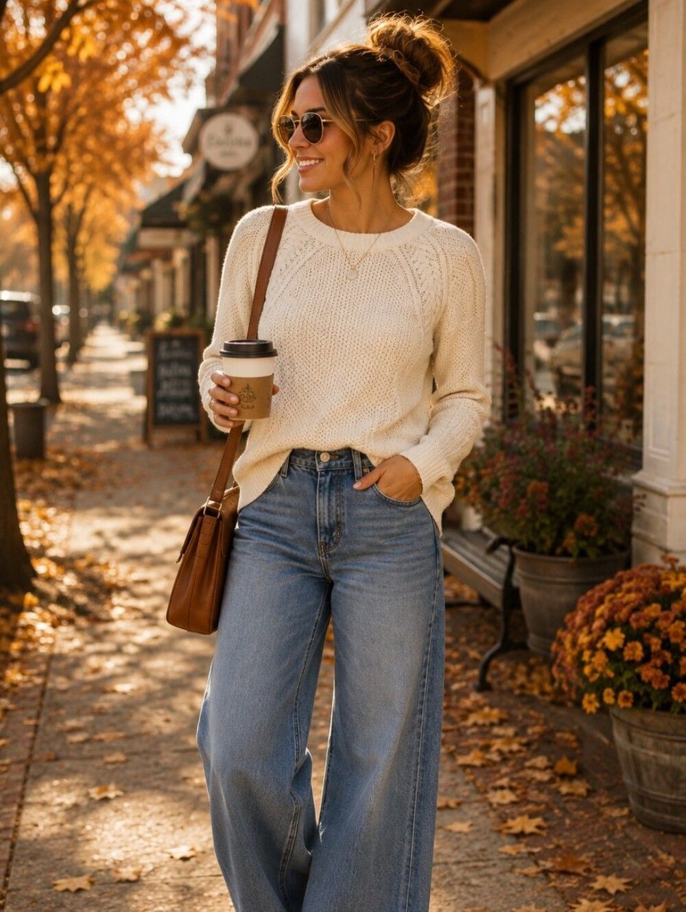 Loft Cream Knit Sweater